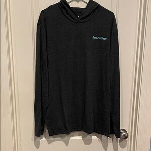 NWT Bass Pro Shops Men’s Charcoal Gray Long Sleeve Hooded T-Shirt, Size X-Large